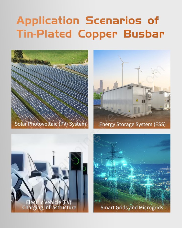 Application scenarios of Tin plated copper flat bus bar Application scenarios of Tin plated copper flat bus bar
