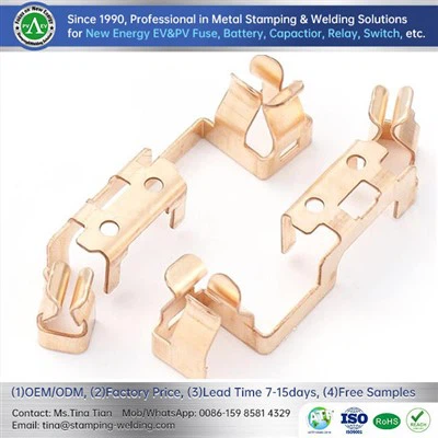 Kobberdele til elektrisk stik