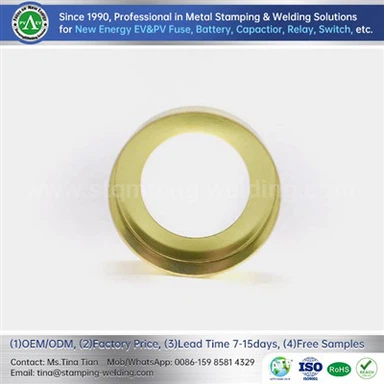 PV FUSE END CAP Brass